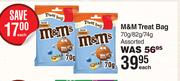 M&M Treat Bag Assorted-70g/82g/74g Each