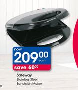 Safeway Stainless Steel Sandwich Maker-Each