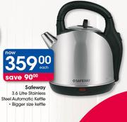 Safeway 3.6 Liter Stainless Steel Automatic Kettle-Each