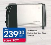 Safeway 2-Slice Stainless Steel Toaster-Each