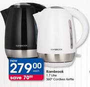Kambrook 1.7Liter 360 Degree Cordless Kettle-Each