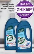 Handy Andy Ocean Fresh Floor Cleaner-For 2 x 750ml 