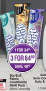 Sta-Soft Fabric Conditioner Refill Pack Assorted-500ml Each