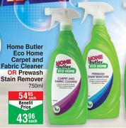 Home Butler Eco Home Carpet And Fabric Cleaner Or Prewash Stain Remover-750ml Each