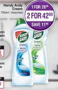 Handy Andy Cream Assorted-For 2 x 750ml 