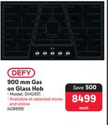 Defy 900mm Gas On Glass Hob