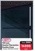 Defy 700mm Gemini Thermofan Double Oven