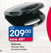 Safeway Stainless Steel Sandwich Maker-Each