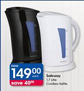Safeway 1.7Ltr Cordless Kettle-Each