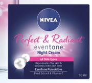 Nivea Perfect & Radiant Eventone Night Cream-50ml Each