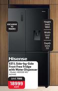 Hisense 631Ltr Side-By-Side Frost Free Fridge With Water Dispenser H8OOSB WD 