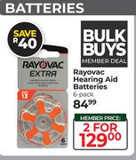 Rayovac Hearing Aid Batteries-For 2 x 6's Pack
