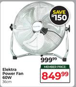 Elektra 36cm Power Fan 60W