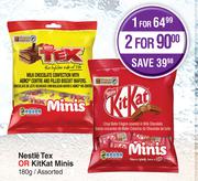 Nestle Tex Or Kitkat Minis Assorted-For 2 x 180g