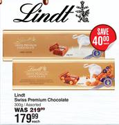 Lindt Swiss Premium Chocolate Assorted-300g Each