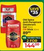 Old Spice Anti-Perspirant Deodorant Gel 70ml Or Stick 50ml-For 2