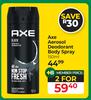 Axe Aerosol Deodorant Body Spray-For 2 x 150ml