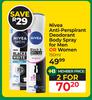 Nivea Ani-Perspirant Deodorant Body Spray For Men Or Women-For 2 x 150ml