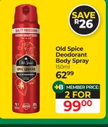 Old Spice Deodorant Body Spray-For 2 x 150ml