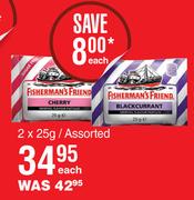 Fisherman's Friend Cherry/Black Current Assorted-2 x 25g Each