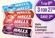 Halls Flavoured Lozenges Assorted- For 1 x 10 Piece