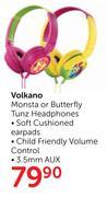 Volkano Monsta Or Butterfly Tunz Headphones