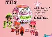 L.O.L Surprise Assorted Loves Crayola Tots MGA-505259-Each