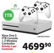 Xbox One S 1TB Console + 2 Wireless Controller
