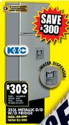 KIC 255L Metallic D/D W/D Fridge