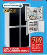 Kelvinator 520Ltr 4 Door Black Mirror Fridge