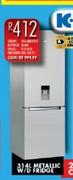 KIC 314Ltr Metallic W/D Fridge