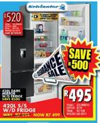 Kelvinator 420Ltr S/S W/D Fridge