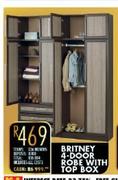 Britney 4 Door Robe With Top Box