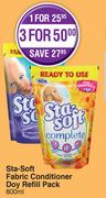 Sta Soft Fabric Conditioner Doy Refill Pack-800ml