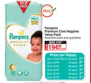 Pampers Premium Care Nappies Value Pack Assorted Sizes & Quantities-Per Pack