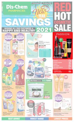 Dis-Chem : New Year Savings (28 December 2020 - 10 January 2021), page 1