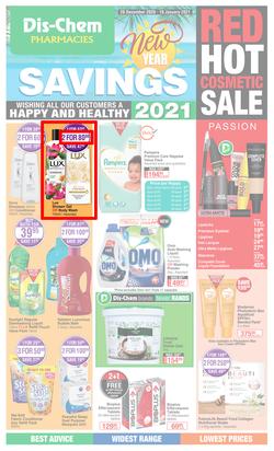 Dis-Chem : New Year Savings (28 December 2020 - 10 January 2021), page 1