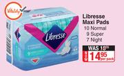 Libresse Maxi Pads (10 Normal, 9 Super, 7 Night)-Per Pack