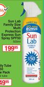 SunLab Family Size Multi Protection Express Sun Spray SPF50-500ml