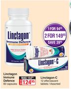 Linctagon Immune Defence 60 Capsules Or Linctagon-C 12 Effervescent Tablets-For 1
