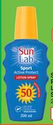 SunLab Sport Active Protect Lotion Spray SPF50-200ml