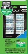 Dquip Alkaline AA Batteries-18 Pack