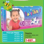 Baby Things Nappies (Assorted Sizes & Quantities)-Per Pack