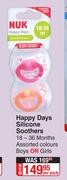 Nuk Happy Days Silicone Soothers (18-36 Months)-Per Pack
