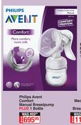 Philips Avent Comfort Manual Breastpump + 1 Bottle