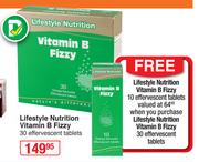 Lifestyle Nutrition Vitamin B Fizzy-30 Effervescent Tablets