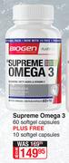 Biogen Supreme Omega 3-60 Softgel Capsules + Free 10 Softgel Capsules