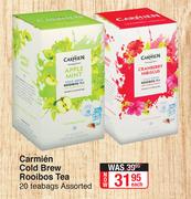 Carmien Cold Brew Rooibos Tea Assorted-20 Teabags Each