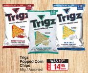 Trigz Popped Corn Chips Assorted-85g Each