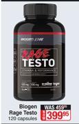 Biogen Rage Testo-120 Capsules